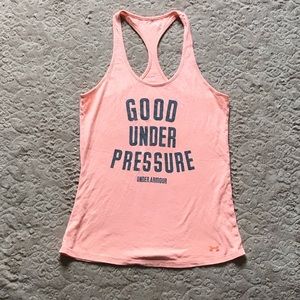 Under Armour pink tank top, size small